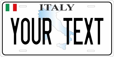 Italy Map License Plate Personalized Custom Auto Car Bike Moped Motorcycle