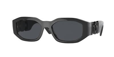 Pre-owned Versace 4361 Sunglasses 536087 Black 100% Authentic In Gray