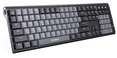 seenda Low Profile Mechanical Keyboard, Multi-Device Mechanical Bluetooth Key...