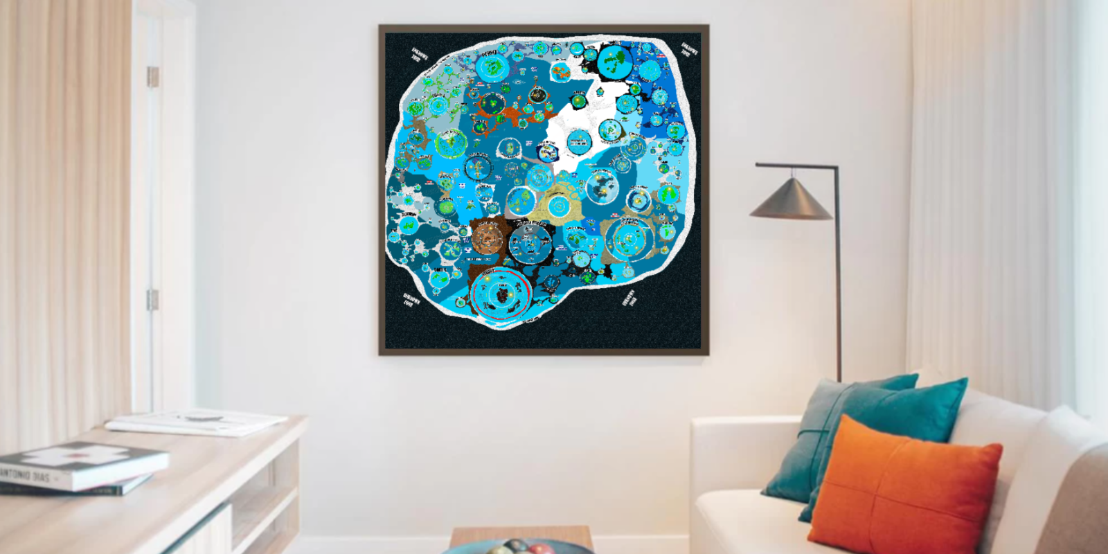 Terra Infinita: XXL Flat Earth Map Canvas Poster | Worlds Beyond The Ice Wall