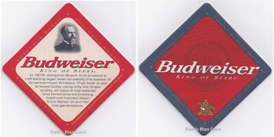 Budweiser Adolphus Busch Beer Coaster