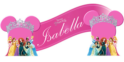 Disney Princess Banner Wall Decal (Inspired)