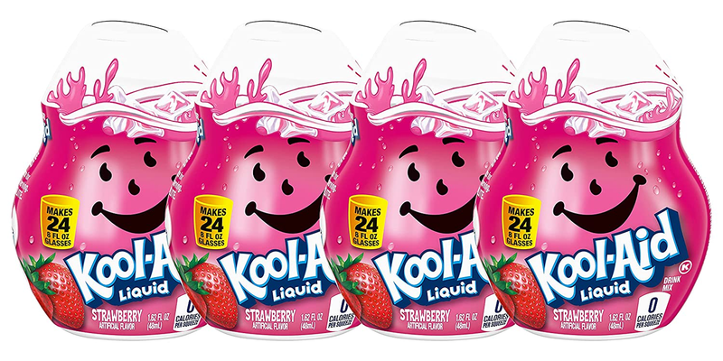 Kool Aid Liquid Drink Mix - Strawberry - 1.62 Fl Oz (Pack of 4) by Kraft