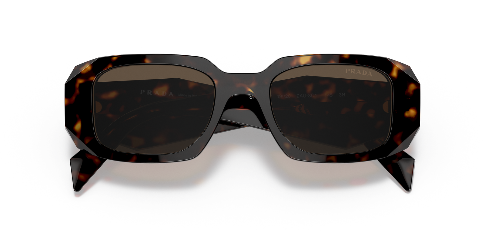 Pre-owned Prada Sunglasses Pr17ws 2au8c1 49mm Tortoise / Brown Lens Brand Authentic