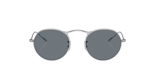 Pre-owned Oliver Peoples 0ov1220s-495036r8 Phantos Silver In Clear