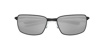 Pre-owned Oakley Square Wire Sunglasses, Matte Black Frame, Black Iridium Polarized Lens