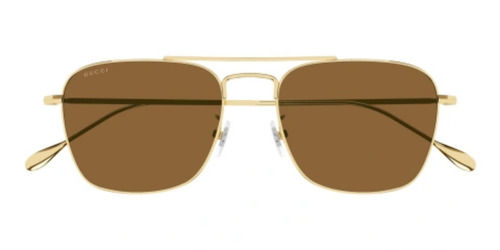 Pre-owned Gucci Gg1183s-002-53 Gold Brown