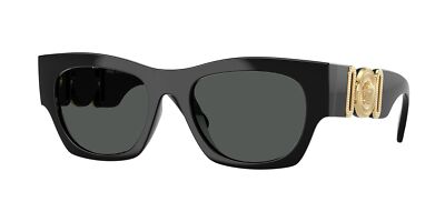 Pre-owned Versace Sunglasses Ve4479u Gb1/87 Black Grey Man In Gray