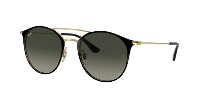 Pre-owned Ray Ban Ray-ban Rb3546 Sunglasses, Black Frame, Gold Grey Gradient Lens, 52mm