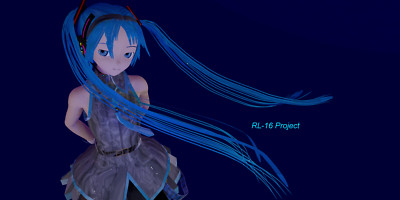 Anime hatsune miku blender hi baby blue eyes 3d Playmat Gaming Mat