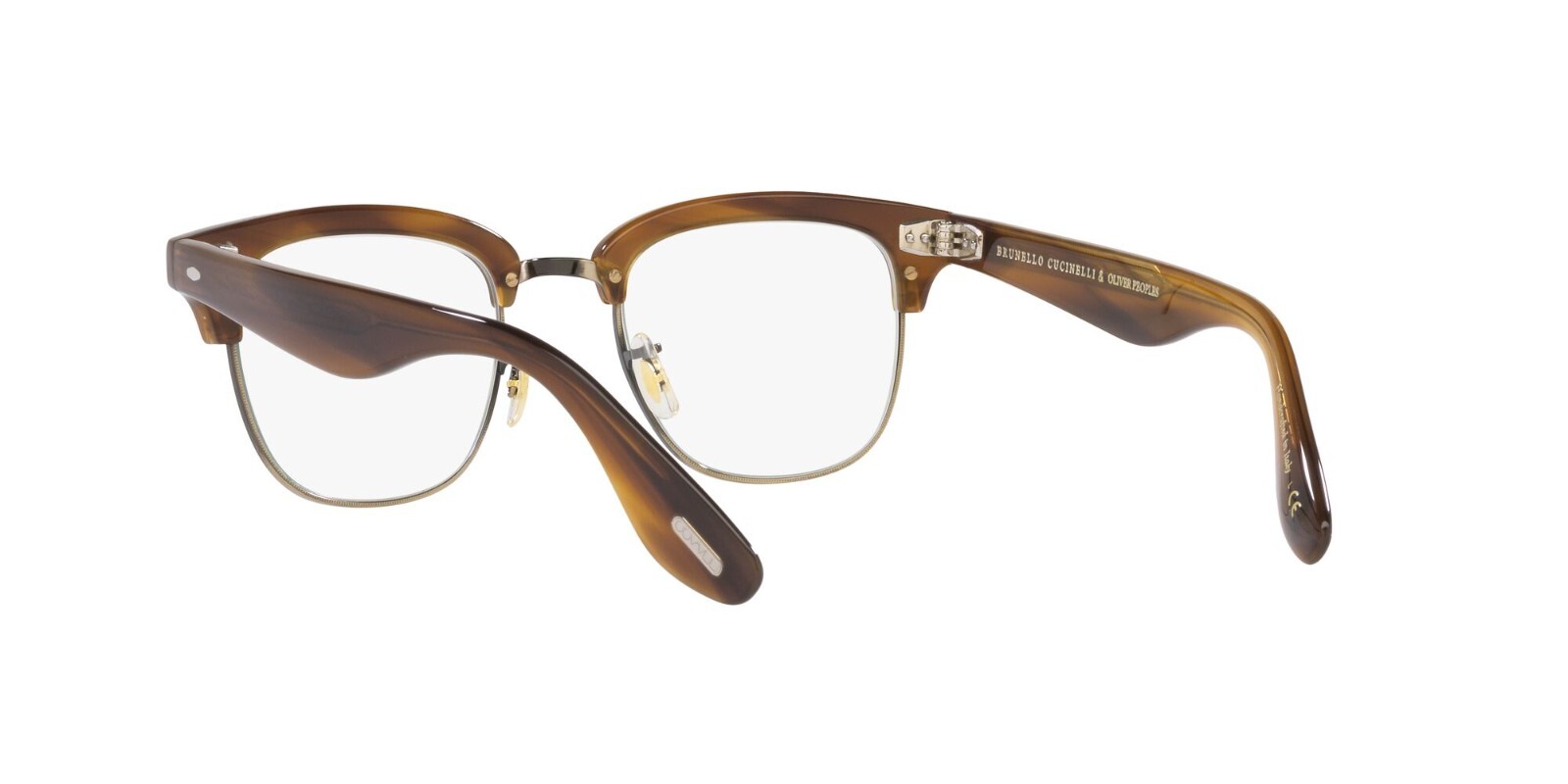 Pre-owned Oliver Peoples Capannelle Ov 5486s Antique Gold/blue Light Filter Sunglasses