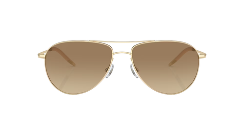 Pre-owned Oliver Peoples 0ov1002s-59524251 Pilot Gold In Brown