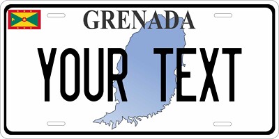 Grenada Map License Plate Personalized Car Bike Motorcycle
