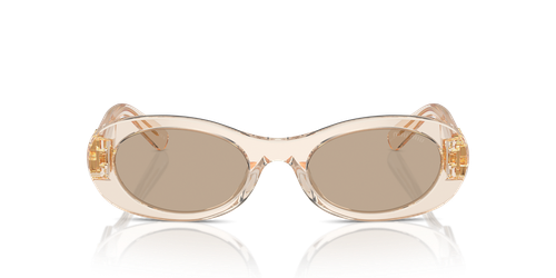 Pre-owned Miu Miu 0mu06zs-5011t40f Oval Brown