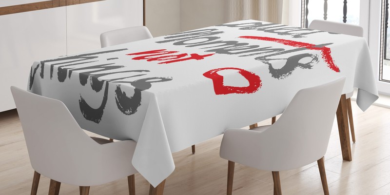 Sprichwort Tischdecke Vorsichtige Nachricht Typographic