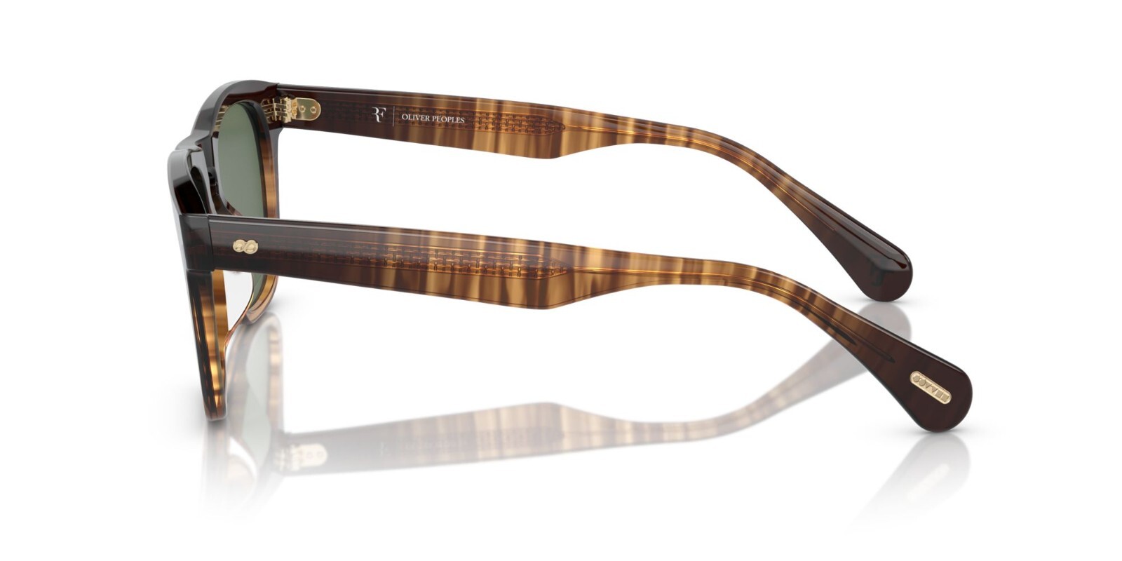 Pre-owned Oliver Peoples R-3 Ov 5555su Cortado/g-15 Green Polarized (1392/9a) Sunglasses