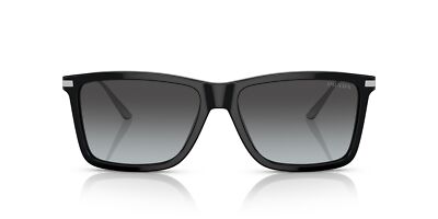 Pre-owned Prada Sunglasses Pr01zs 1ab06t 56mm Black / Gradient Grey Vintage Lens In Gray