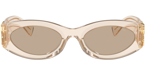 Pre-owned Miu Miu 0mu11ws-5411t40f Oval Brown