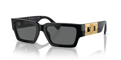 Pre-owned Versace Ve 4459 Black/ Grey 54/18/140 Unisex Sunglasses In Gray