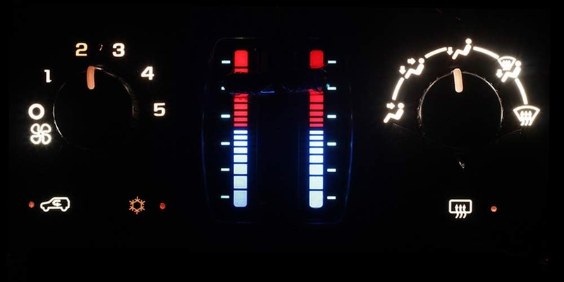 White LED Lights Bulbs of AC Climate Heater Control Compatible with Chevy 03-06