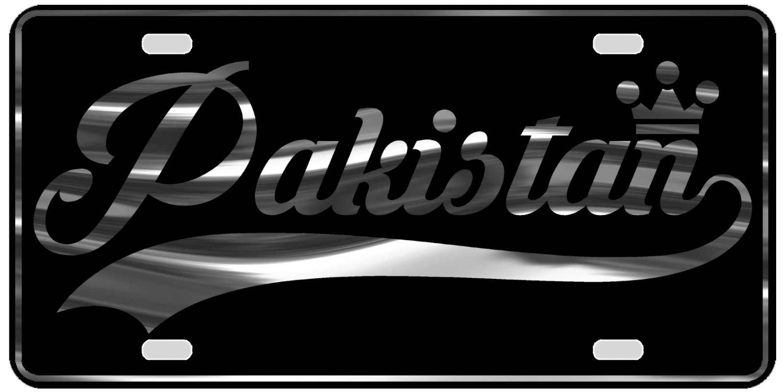 Pakistan License Plate All Mirror Plate & Chrome and Regular Vinyl Choices