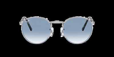 Pre-owned Ray Ban Ray-ban Round Sunglasses, Yeslver Frame, Clear Degreesent Blue Lens, 50mm