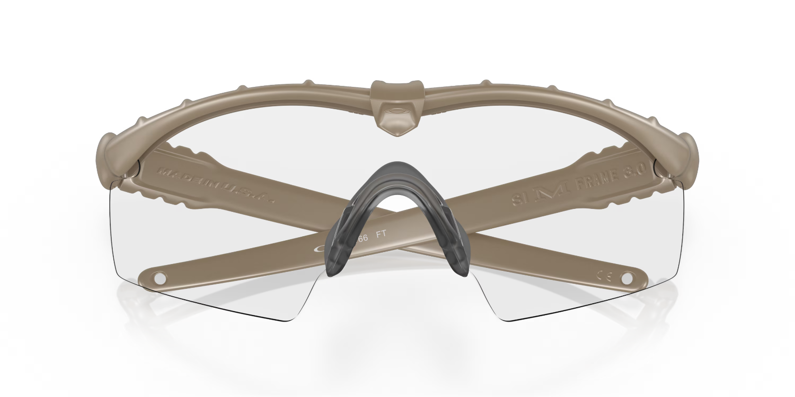 Pre-owned Oakley Si Ballistic M Frame 3.0 Desert Tan W/clear, Grey, Persimmon, Laser Lens In Grey, Persimmon, Laser, Clear