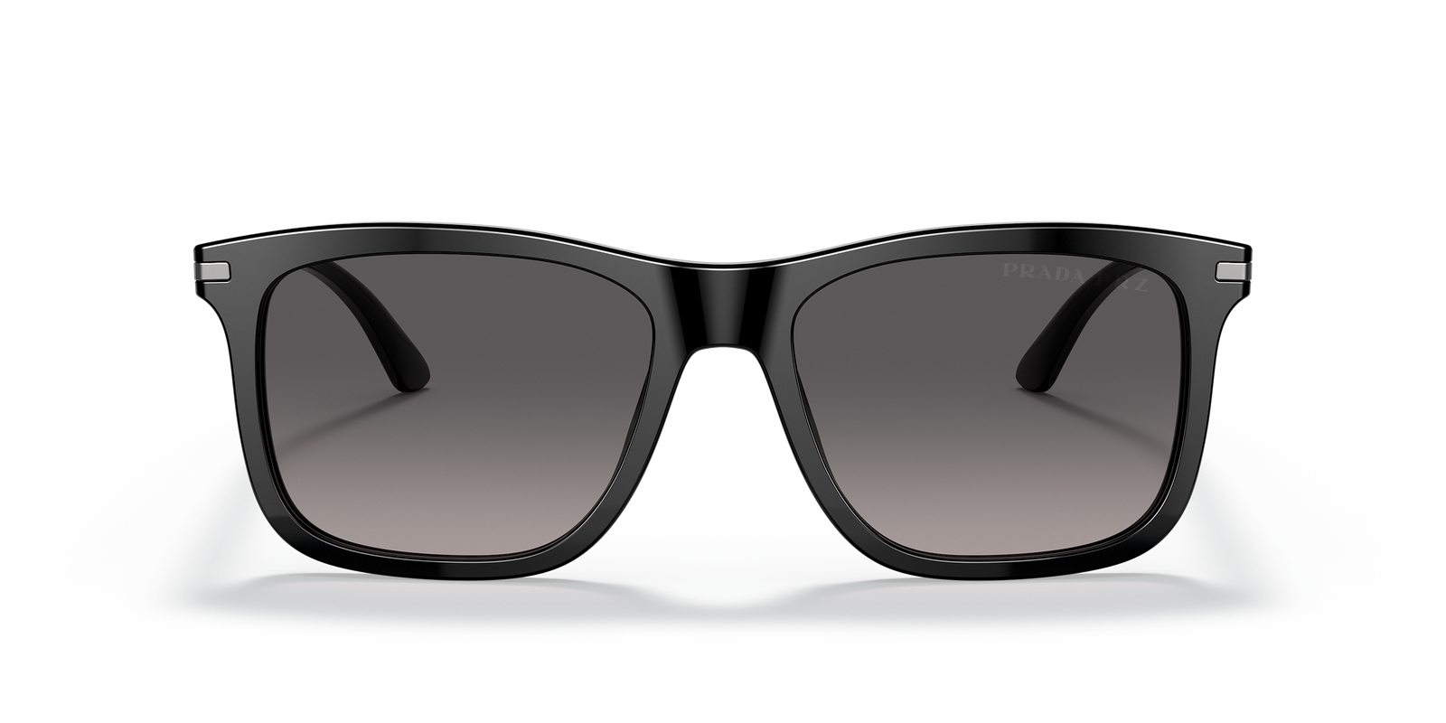 Pre-owned Prada Pr 18ws 1ab-09g Black/grey Shaded Polarized Sunglasses Brand Authentic