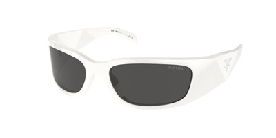 Pre-owned Prada Pr A19s 1425s0 Talc Dark Grey 60 Mm Men's Sunglasses In Gray