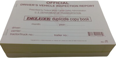 Lot of 10 JJ Keller 685 (15B) Detailed Driver's Vehicle Inspection Reports