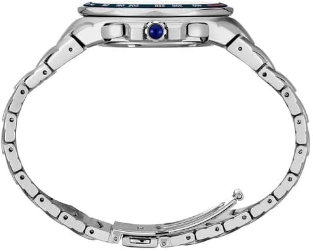 Pre-owned Seiko Coutura Men's Blue Dial 45.6mm Sillver Stainless Steel Chronograph Watch