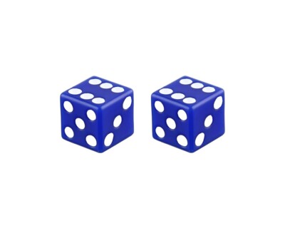 ALTALINE BICYCLE DICE VALVE CAPS SCHRADER VALVE BLUE.