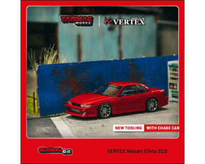 Tarmac Works Nissan Silvia S13 Vertex Edition - Red Metallic