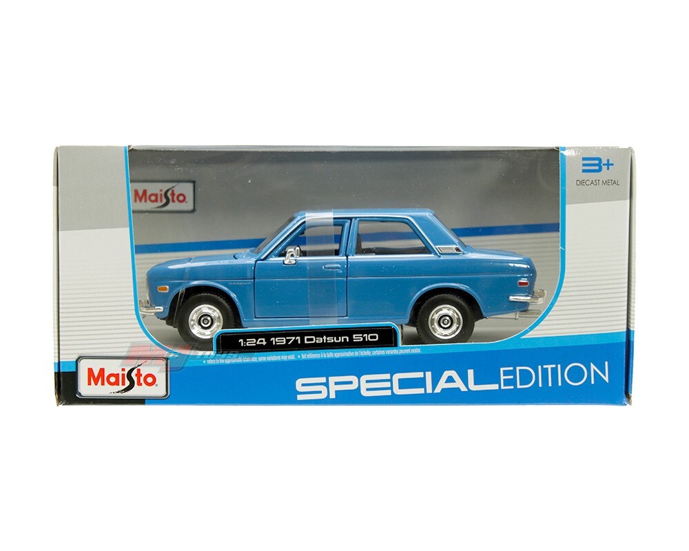Maisto 1:24 1971 Datsun 510 Blue Diecast Model Car New 31518