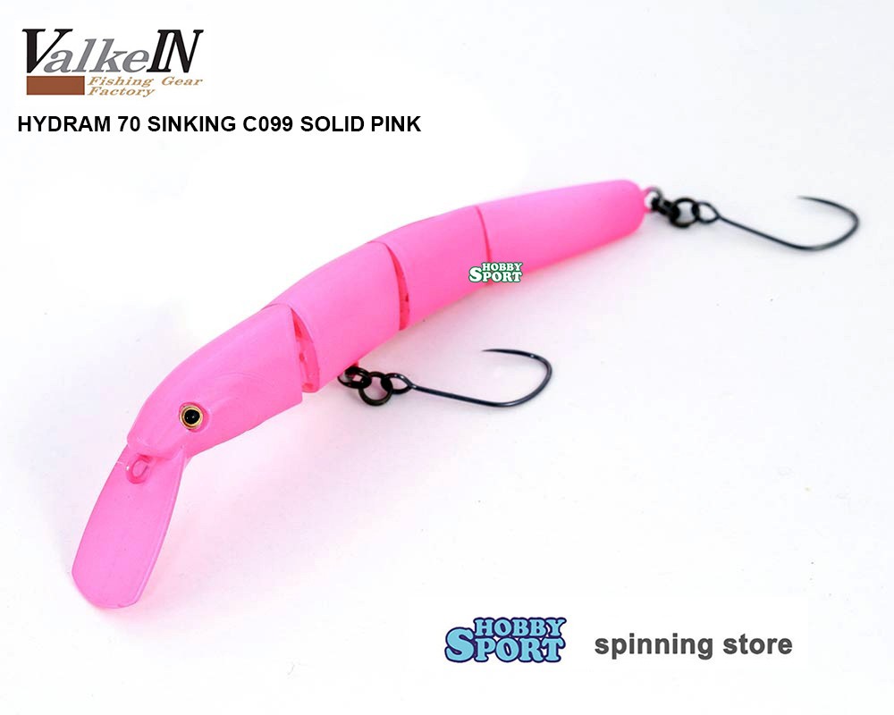VALKEIN HYDRAM 70 mm SINKING GR 4,0 COL C099 SOLID PINK MINI CRANCK  TROUT AREA