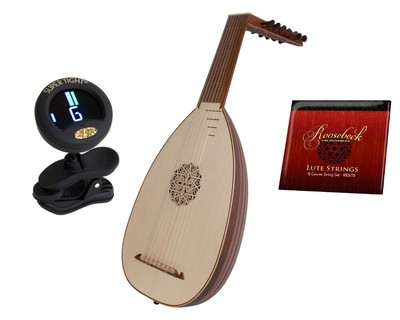 Roosebeck 8-Course Lute Canadian Cedar w/ Bag & Book + Strings + Snark Tuner