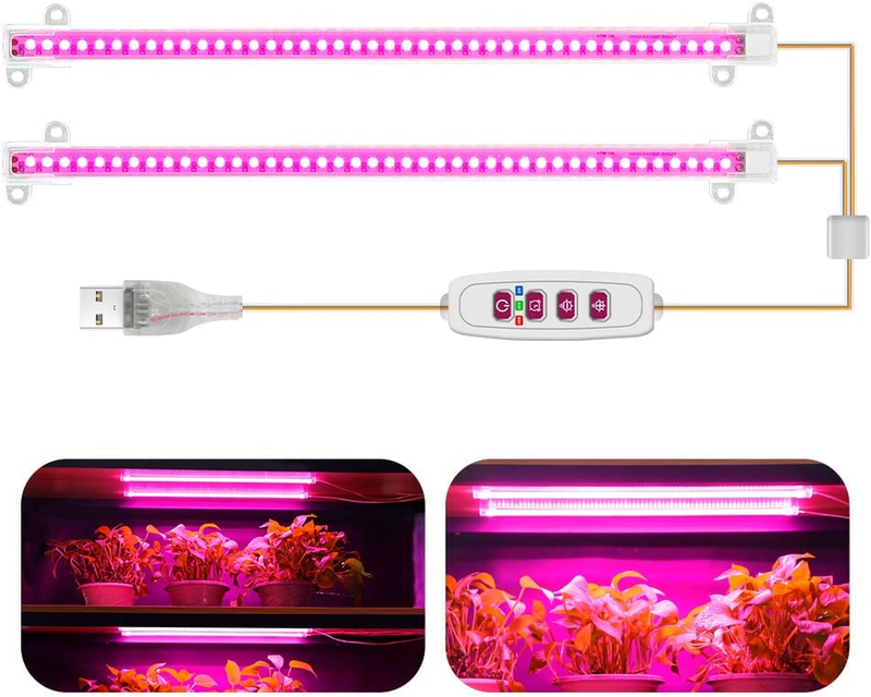 2-Pack Full Spectrum Light Bars Plant Grow Lamp Indoor Hydroponics System LED Gr