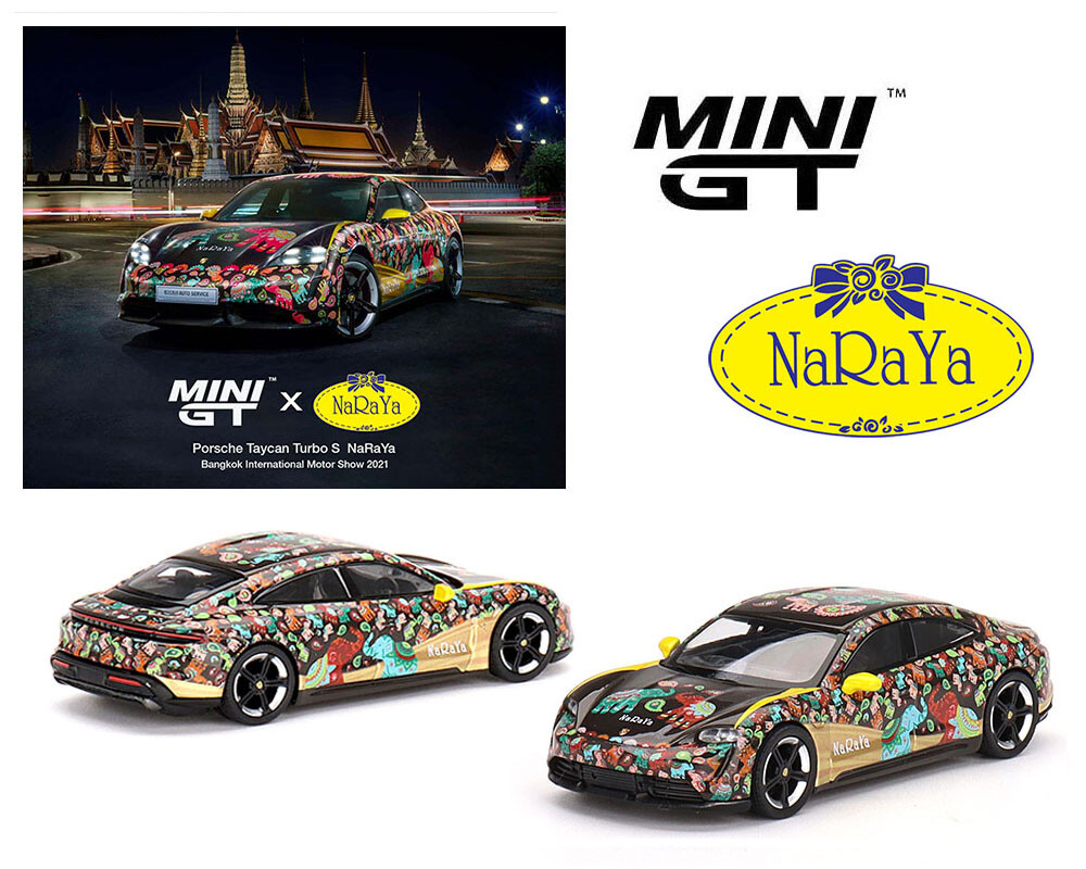 MINI GT Porsche Taycan Turbo S 限定版 Mini GT 1:64 Porsche Taycan Turbo S NaRaYa Diecast Car