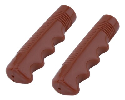 ABSOLUTE VINTAGE LOWRIDER 115MM LONG BICYCLE GRIPS IN BROWN.