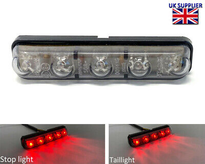 Motorcycle LED Stop Tail Light Running Small Micro Mini Smoked Lens E-MARKED