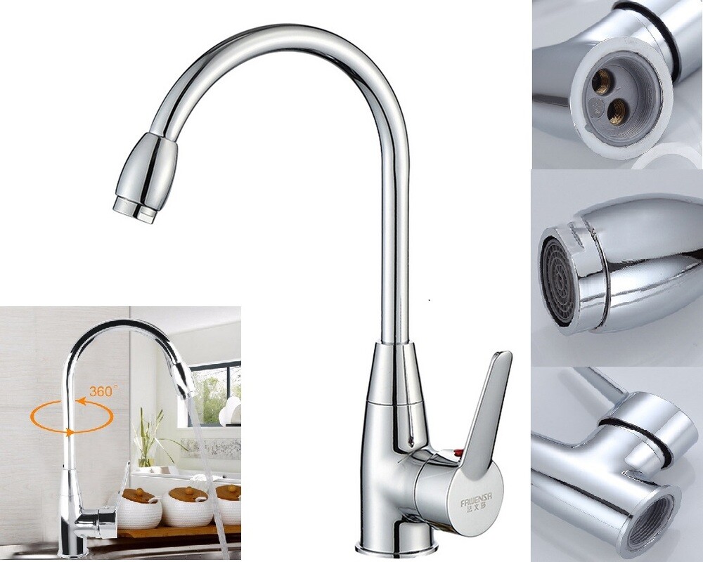 Kitchen Sink Mixer Basin Tap Single Lever Taps Swivel ...