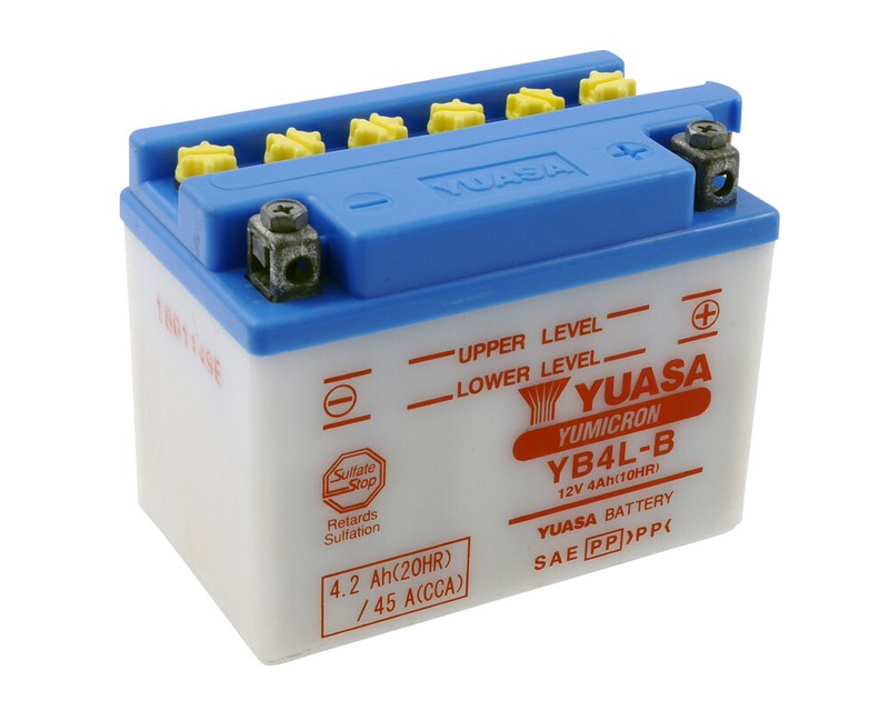 Roller Batterie 12V 4AH YUASA YB4L-B Quad Aerox MBK Nitro Malaguti Aprilia SR50