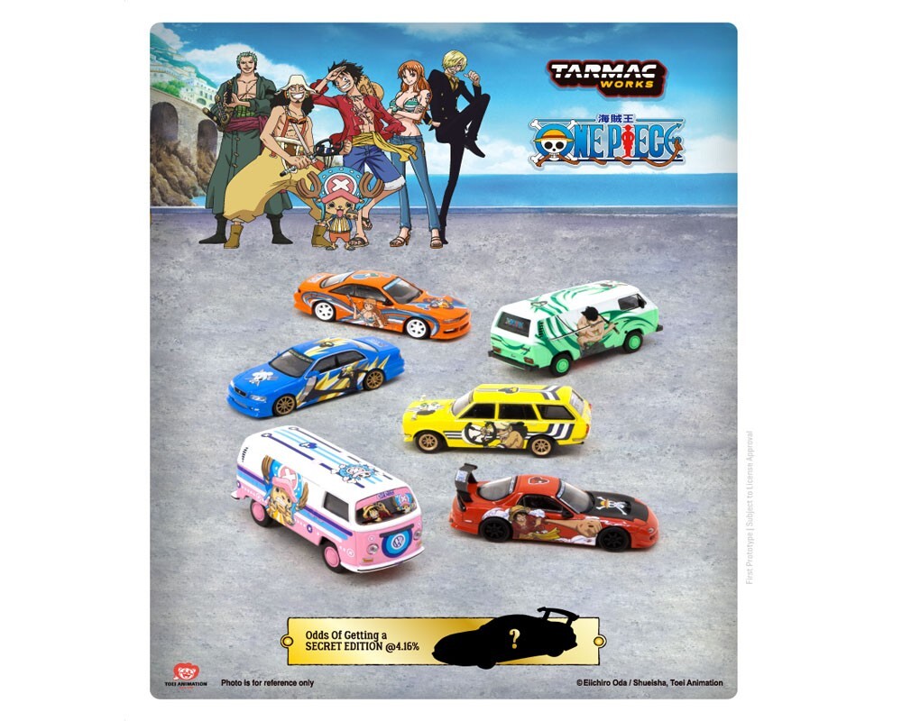 Tarmac Works x One Piece Model Car Collection VOL.1 - 6 Cars