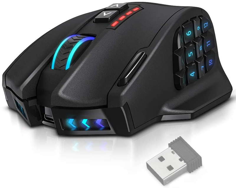 Venus Pro RGB Wireless MMO Gaming Mouse, 16,000 DPI Optical 