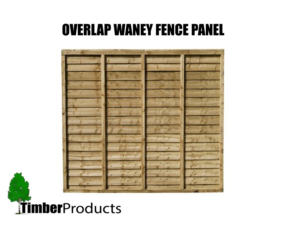 Waney lap fence panels garden fence 6x2, 6x3, 6x4, 6x5, 6x6 also