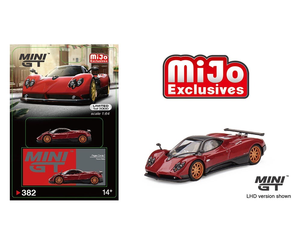 ミニカー MINI GT Pagani Zonda F Rosso Dubai 382 Mini GT 1:64 Pagani Zonda F Rosso Dubai Diecast Car Mijo