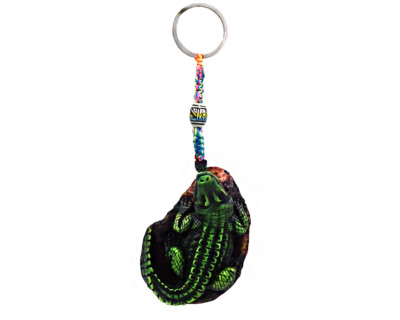Alligator Swamp Animal Handmade 3D Keychain Macrame Metal Keyring Car Bag Charm
