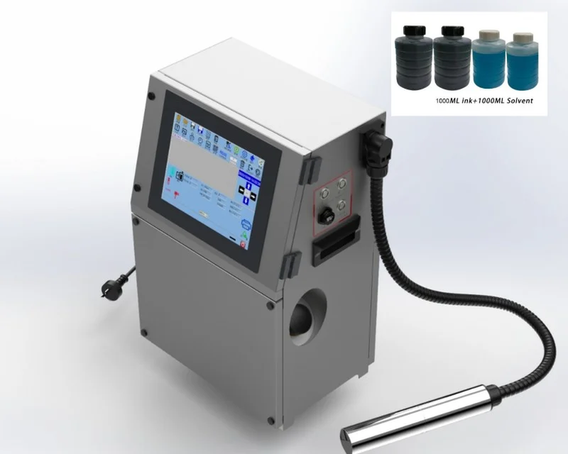 Automatic High-speed CIJ Date Batch Number Food Packaging Bag Inkjet Coding Mach