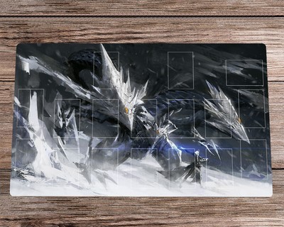 YuGiOh Playmat Trishula, Dragon of The Ice Barrier CCG TCG Trading Card Game Mat