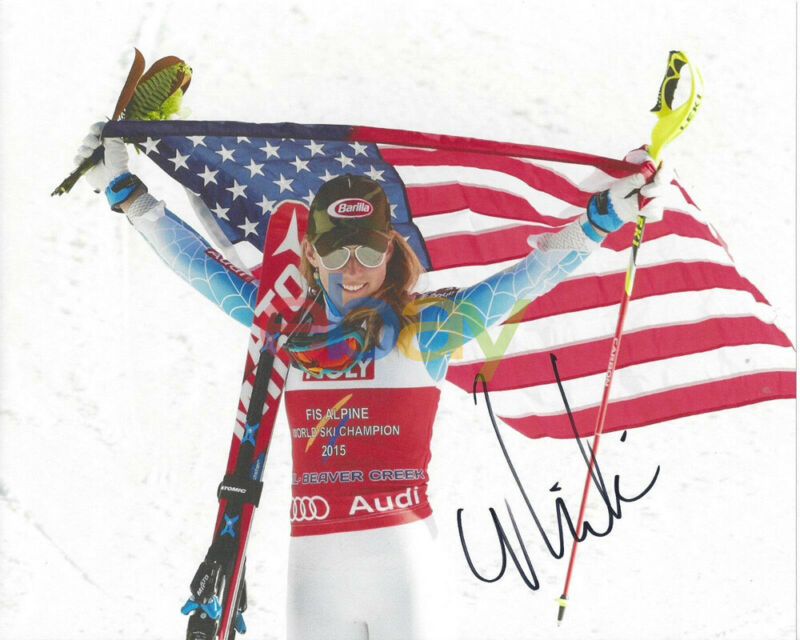 Mikaela Shiffrin Signed 8 X 10 Photo Usa Olympics Skier Skiing Reprint